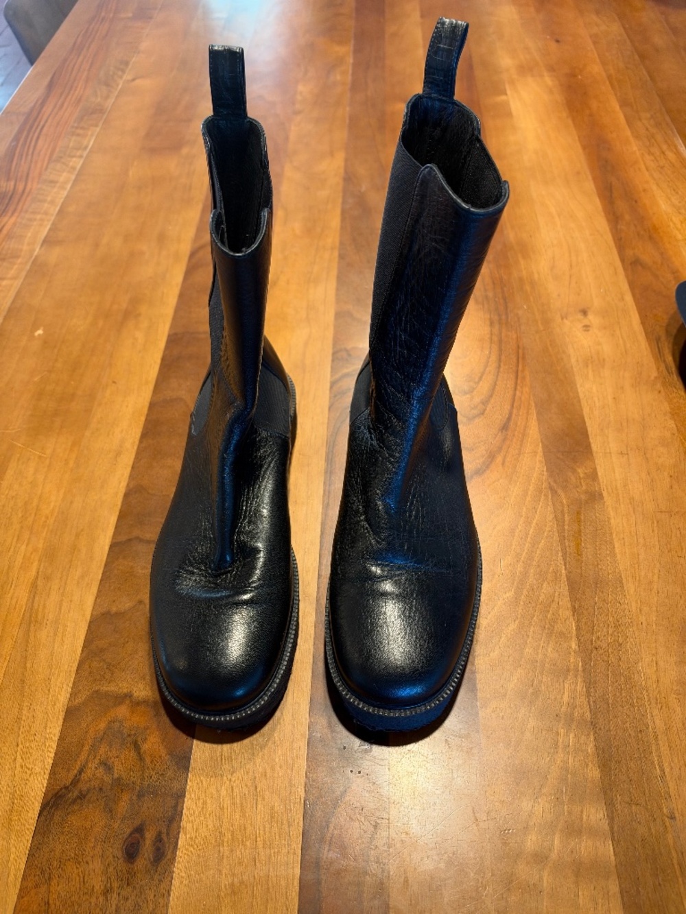 STAUD Black Leather Ankle Boots size 39 NWOT